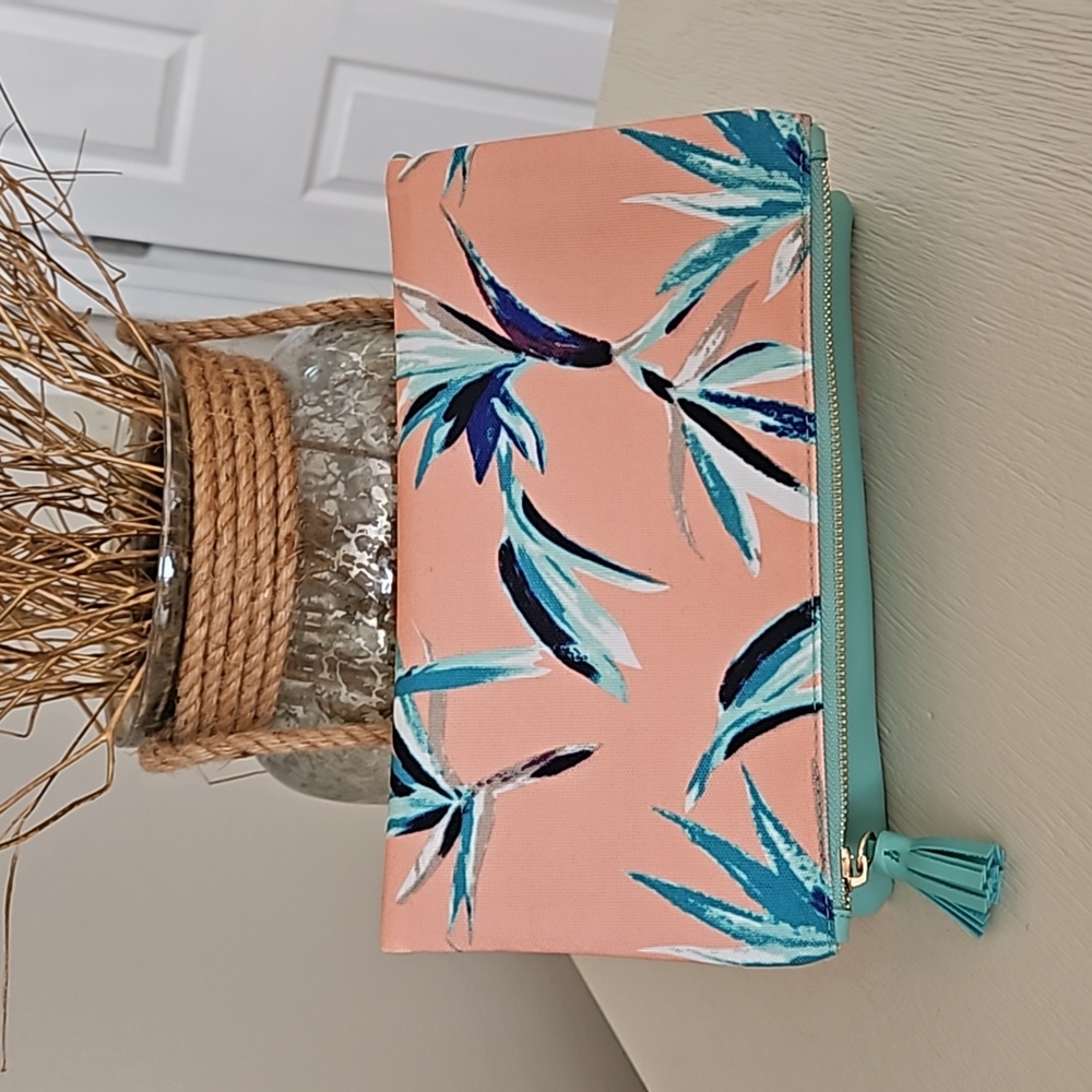 Rachel Pally Reversible Mint Green & Peach Clutch